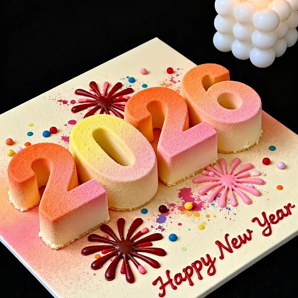 

2026 Number Mold, 3D New Year Cake Mousse Mold, Silicone Mold for Candle Soap Plaster, DIY Craft Decor, Customizable