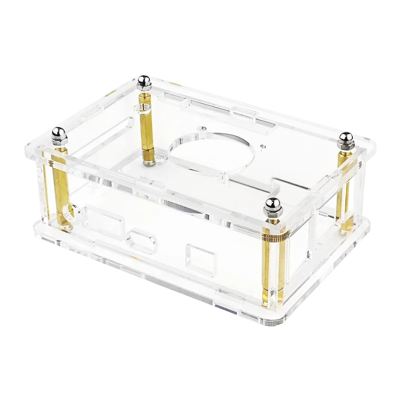Orange Pi 4 LTS Case Transparent Acrylic Shell Optional Heatsinks Fan Reserved Various Interfaces Optional For Orange Pi 4 LTS