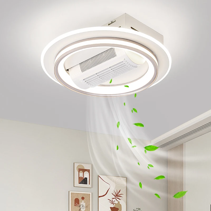 Ventilador de Teto Ultrathin Bladeseless com Luzes, Controle Remoto, Iluminação Quadrada, Sala e Quarto, LED, 50 cm, 110cm, Novo