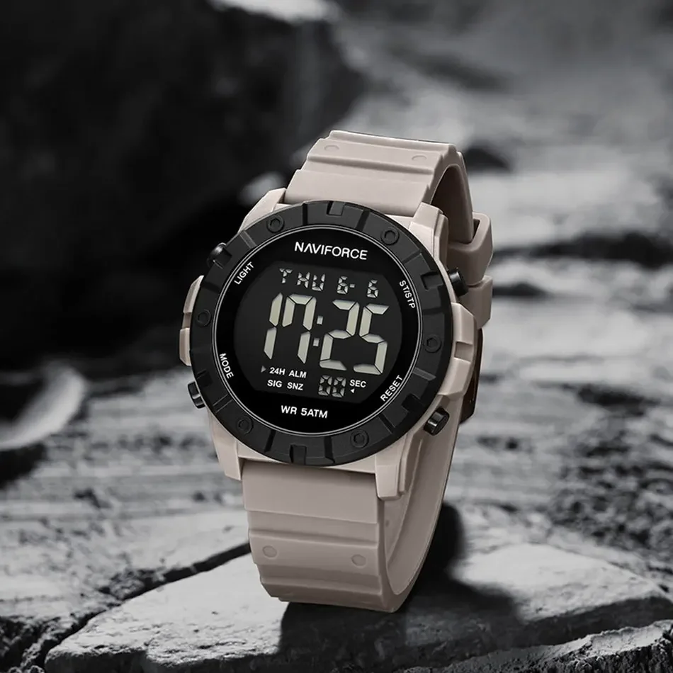 NAVIFORCE Brand Men Electronics Watch Outdoor Sport Waterproof Digital LED Alarm Digital watch Sport Student Luminous Watch 7110