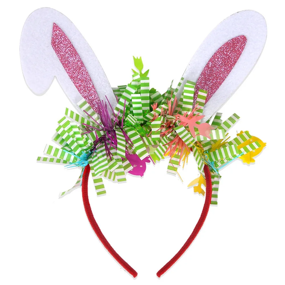 

Colorful Easter Rabbit Ears Headbands Wear-resistant Sequin Cosplay Headbands Non-slip Exquisite Happy Easter Headdress