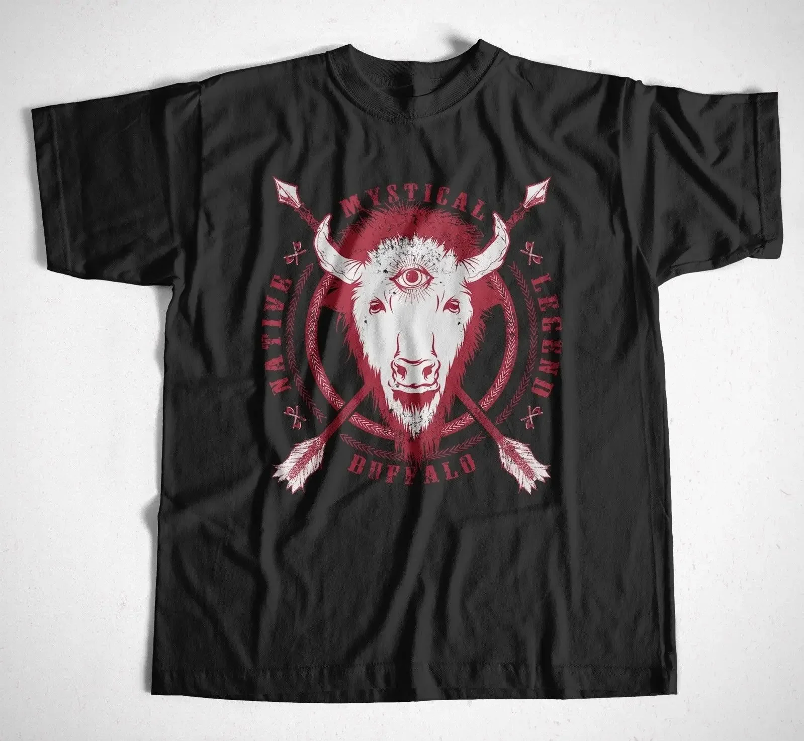 Newest Men'S Fashion  T-Shirt Mystikal Buffalo S-Xxl Buffel Indianer Amerika America Usa Top Tee Summer Style