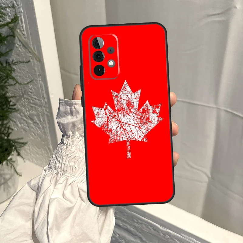 Custodia con bandiera canadese per Samsung Galaxy A15 A35 A55 A54 A34 A14 A13 A23 A33 A53 A52 A32 A12 A56 A36 A16 A17