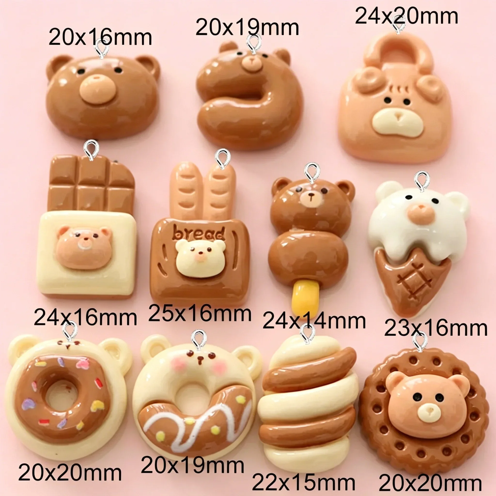10Pcs Shiny Mini Brown Bread F - Resin Craft Supplies review and price