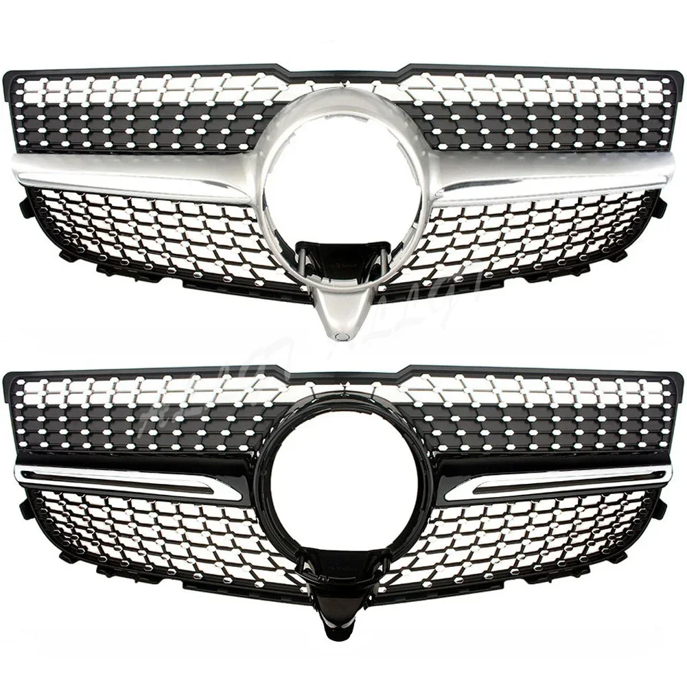 

Автомобиль для Mercedes-Benz X204 GLK Class 2013-2015, алмазная передняя гоночная заготовка, решетка бампера, верхняя решетка для подтяжки лица