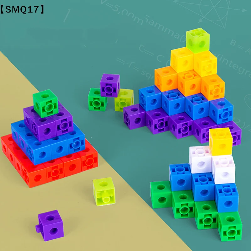 50/100Pcs Home School Preschool Connected Cube Toys For Mathematical Counting Plastic Counting【SMQ】