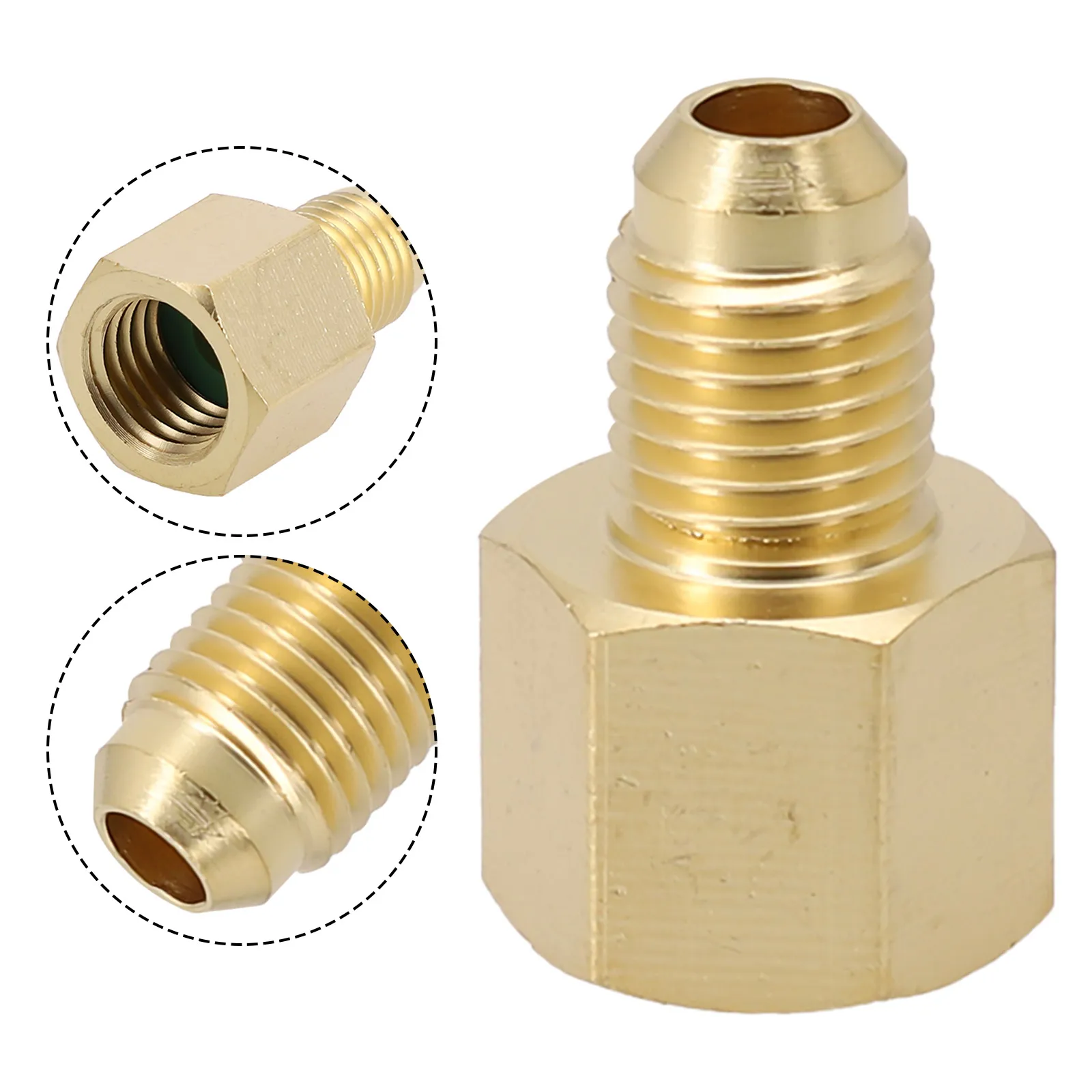 

Accessories Conditioner Adapter Conversion head Anti-aging Brass R12 to R134a 1/2 ACME Female 1/4 SAE Male External thread 1/4"