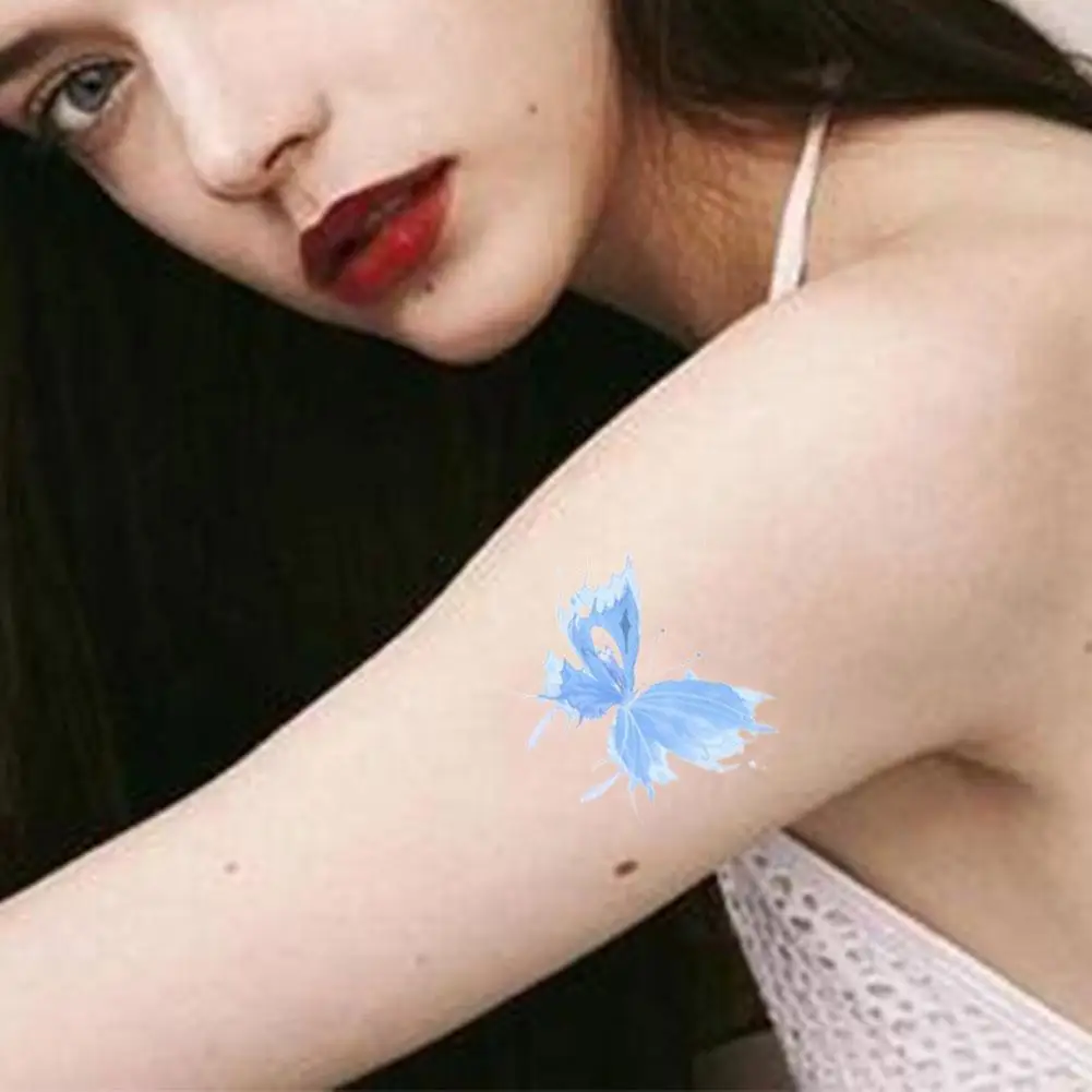 6pc/set Butterfly Temporary Tattoo Sticker Waterproof Long Lasting Self Adhesive Tattoo Stickers Wrist Body Art Decoration Makeu