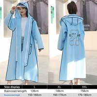 Camping Fishing Rainwear Thicken EVA Adults Long Raincoat Hooded for Men Women Waterproof Rain Coat Outdoor Poncho Jacket Travel