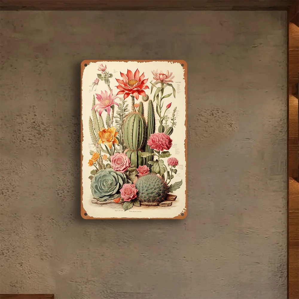 Letrero de hierro de Metal para jardín botánico, arte de pared de hierro prepegado, resistente al agua y a la intemperie, Ideal para decoración del hogar y la garaje, 1 ud.