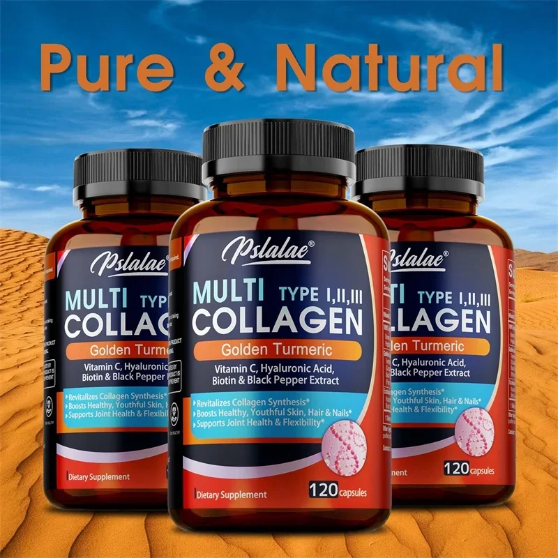 

Multi Collagen Peptides - Supports Skin, Hair, Joint Health, Anti-aging, Enhances Immunity, Efficient Absorption