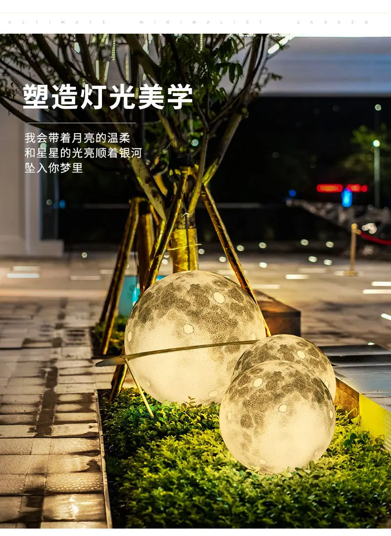 Handprinted Moon Female Clothes Shop Showcase Decor LED Lights Landscape New Year's Day Christmas Portable Outdoor Balcony IP65