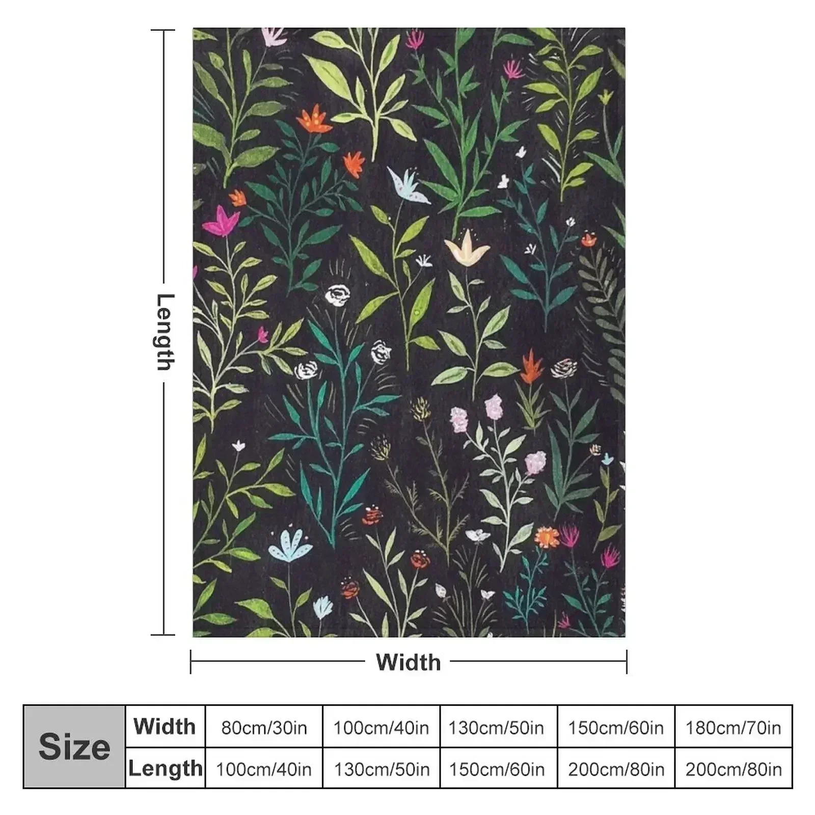 Midnight Garden Throw Blanket Decorative Beds Custom Nap Soft Plaid Hairys Flannels Blankets