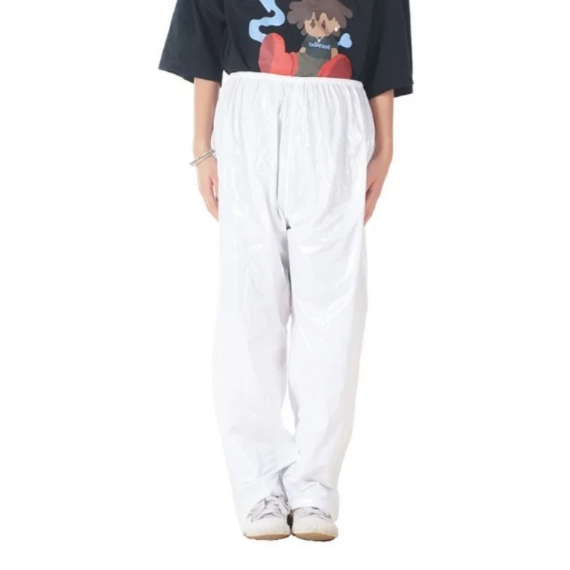 Couple Outdoor Sports Waterproof TPU Plastic Pants Casual Loose Cargo Trousers Soft Smooth Silent Leak Proof ABDL Diaper Pants