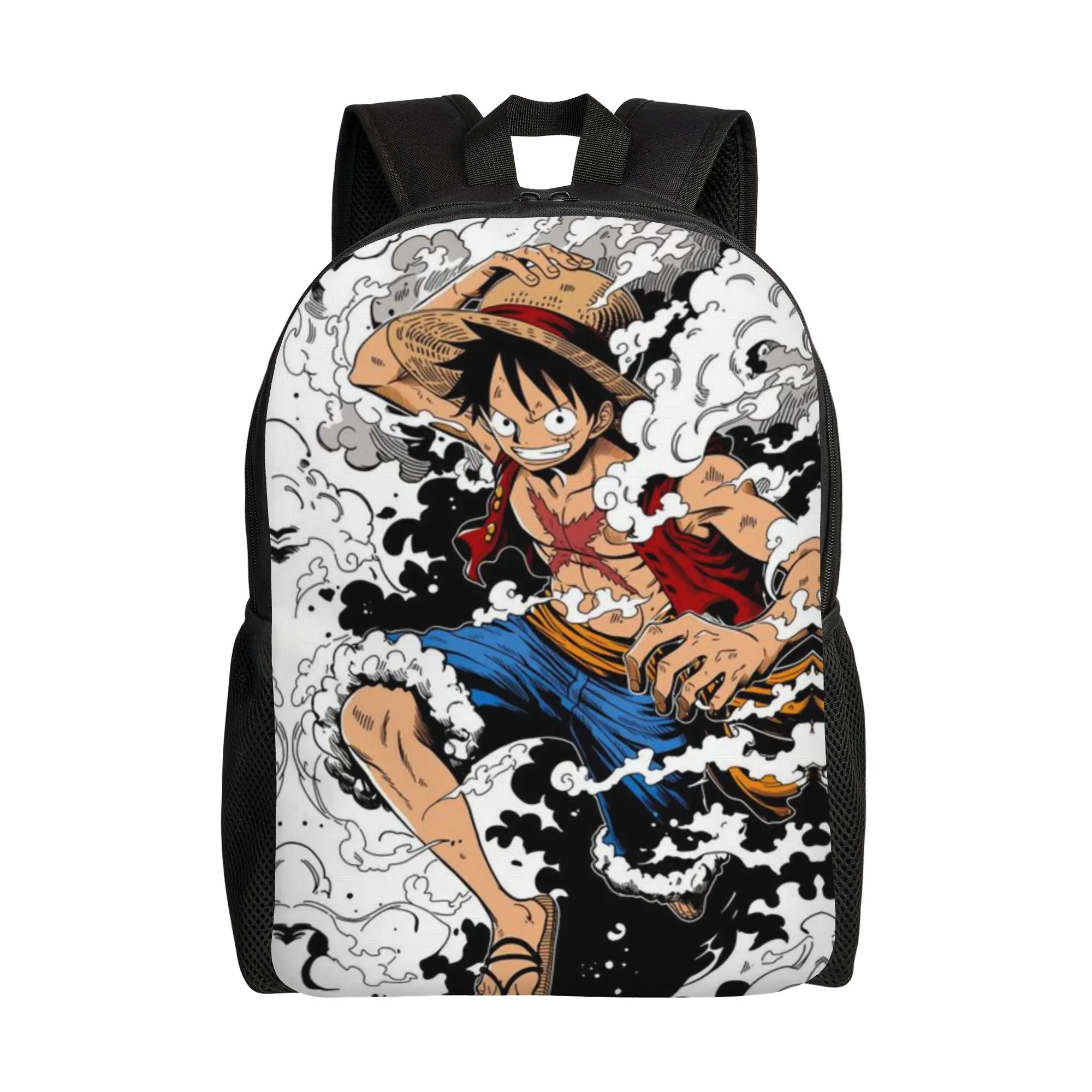 One Piece College Bag Back to school season Pirate King Anime  Zipper Closure Backpack
