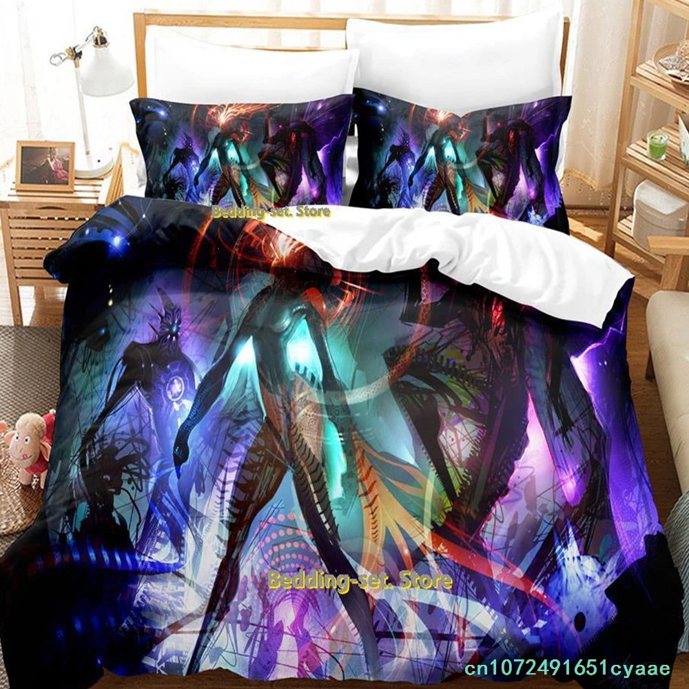 New Sci Fi Robot Bedding Set Single Twin Full Queen King Size Bed Set Adult Kid Bedroom Duvetcover Sets Anime Parure De Lit Bed