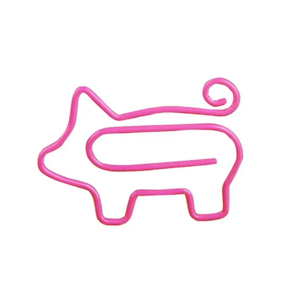 Clip de papel Kawaii con forma de cerdo, suministros de oficina, marcapáginas, regalo, papelería para libros, accesorios, regalos para profesores, 20-50 Uds.