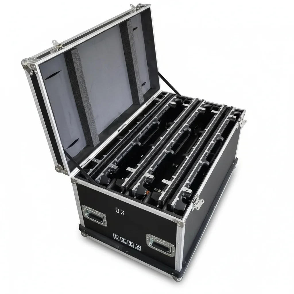

TV Flight Case, Aluminum Frame Road Case for Plasma LCD LED TVs, Protective Equipment Transport Case with Inner Foam, Heavy Duty