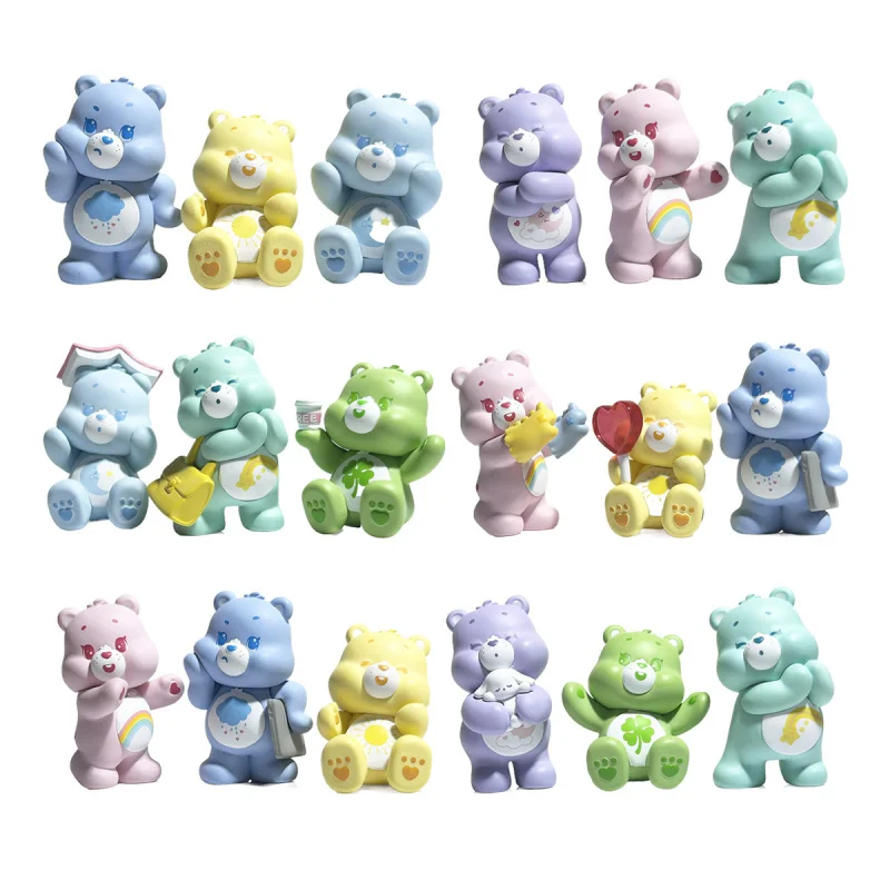 

Carebears слепая коробка/корейская мини-кукла/фигурки медведей Care, игрушки/настольный орнамент, аниме/детский подарок на день рождения, Рождественский подарок