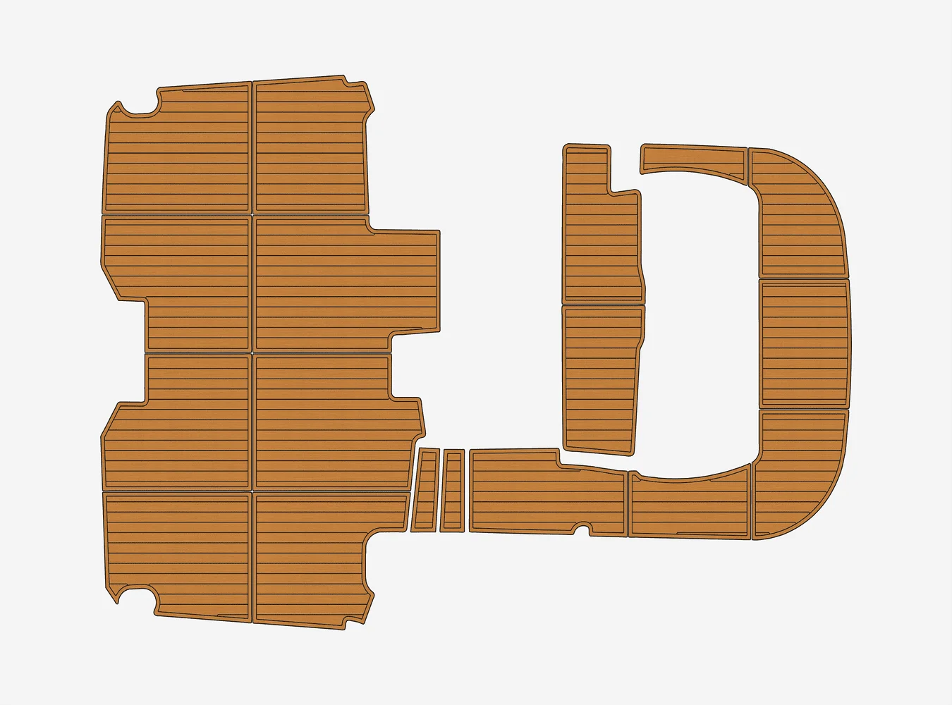 

1996-1998 Silverton 402 Моторная яхта 1/4 дюйма 6 мм Пена EVA Нескользящая ПВХ настил из тикового дерева морской коврик 1/3ek аква ковер Морской пол