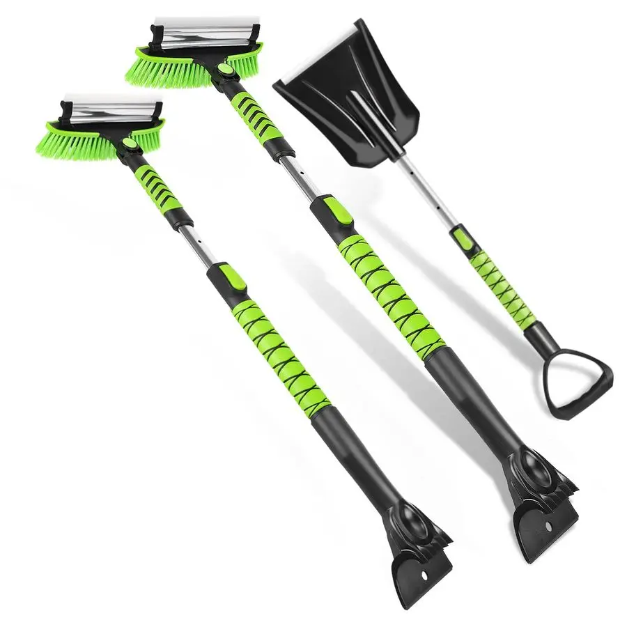 

4 in 1 Ice Scraper amp Snow Brush amp Snow Shovel for Home Car, 43 Extendable Window Ice Removal with Squeegee for Windshield, G