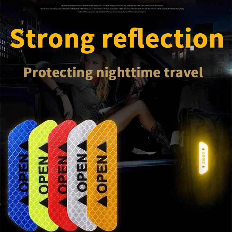Reflective stickers - Safety anti-collision device for car doors at night - Door warning strips - Decorative car stickers