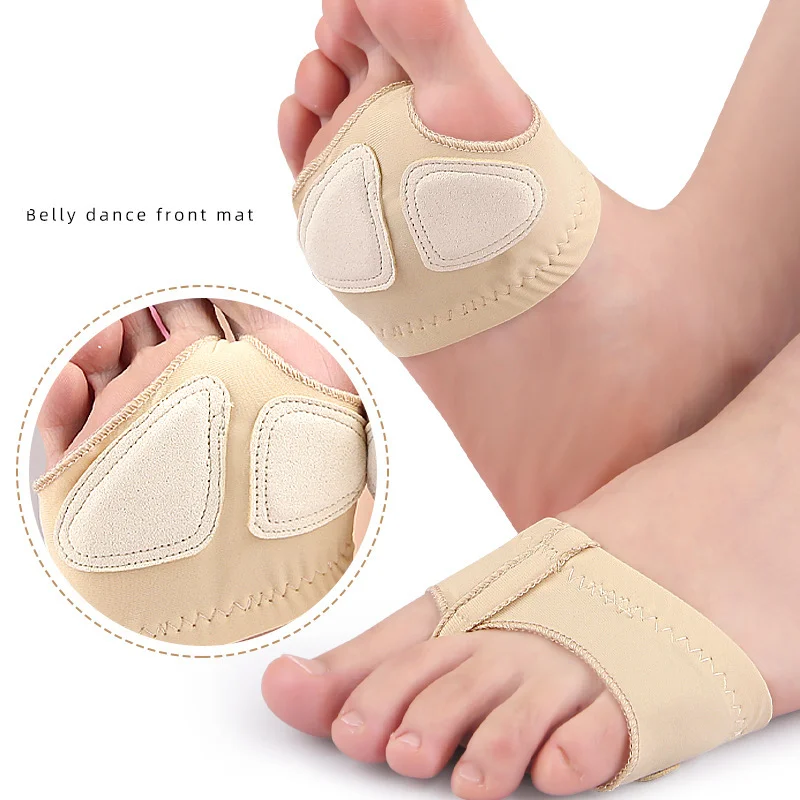 1Pair Girls Women Belly Dance Socks Dance Shoes Ballet Latin Gymnastics Training Shoes Half Palm Foot Guard Forefoot Cushion