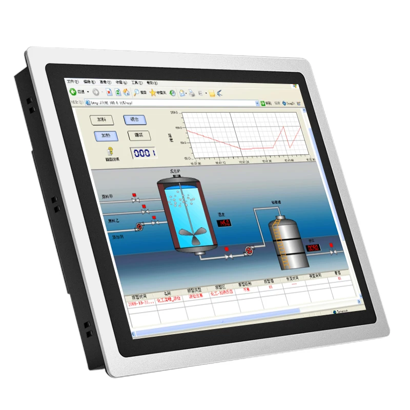 12 "15" 15.6 "18.5" 19 "21.5" eingebetteter Computer All-in-One-Touch-Monitor mit industrieller Steuerung, vollständig anges ch lossen, lüfter los