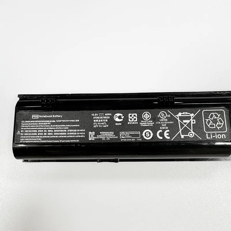 PR06 PR09 Battery 633805-001 for HP ProBook 4540S 4530S 4440S 4430S 4540 4540S 6460B 633809-001 HSTNN-DB2R HSTNN-IB2R HSTNN-LB2R