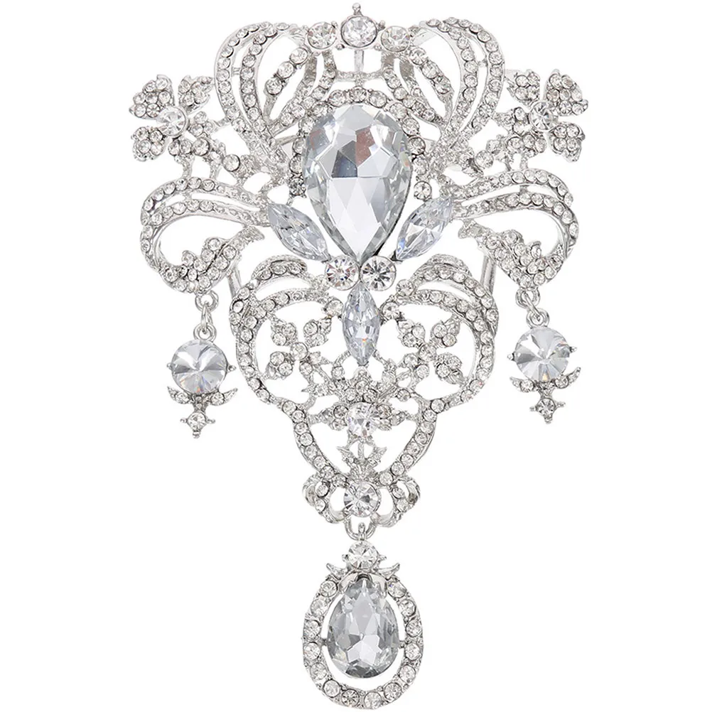 

Elegant Brooch for Women Rhinestone Crystal Pin Fashion Jewelry Gift for Girlfriend Wife Mother Festival Decorative