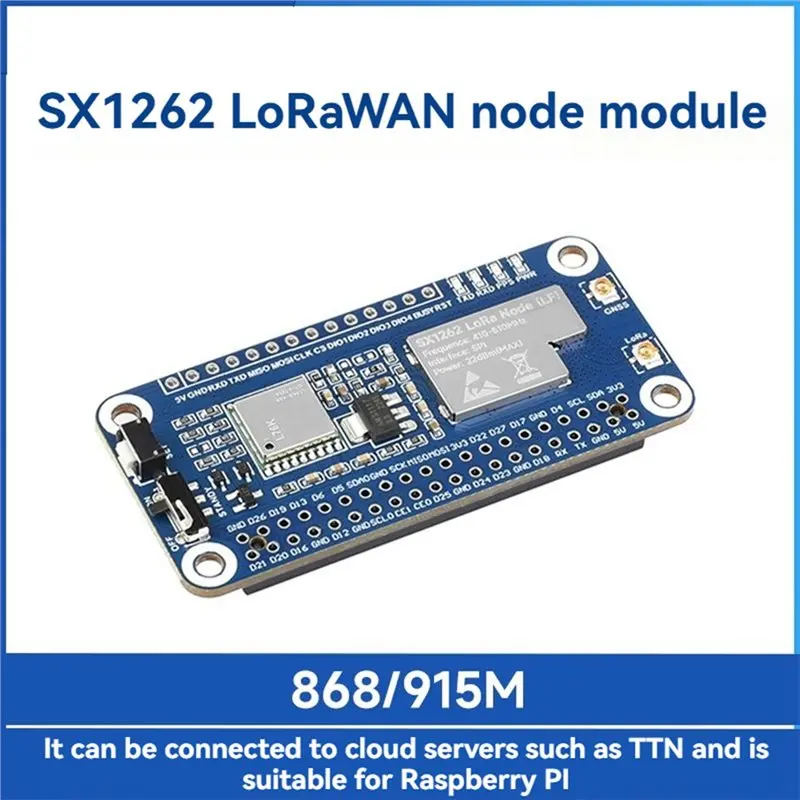 A73E-SX1262 Lorawan HAT Node Module 868/915M For Raspberry Pi Featuring Suction Cup Antenna- For Iot Long-Range Communication - view 5