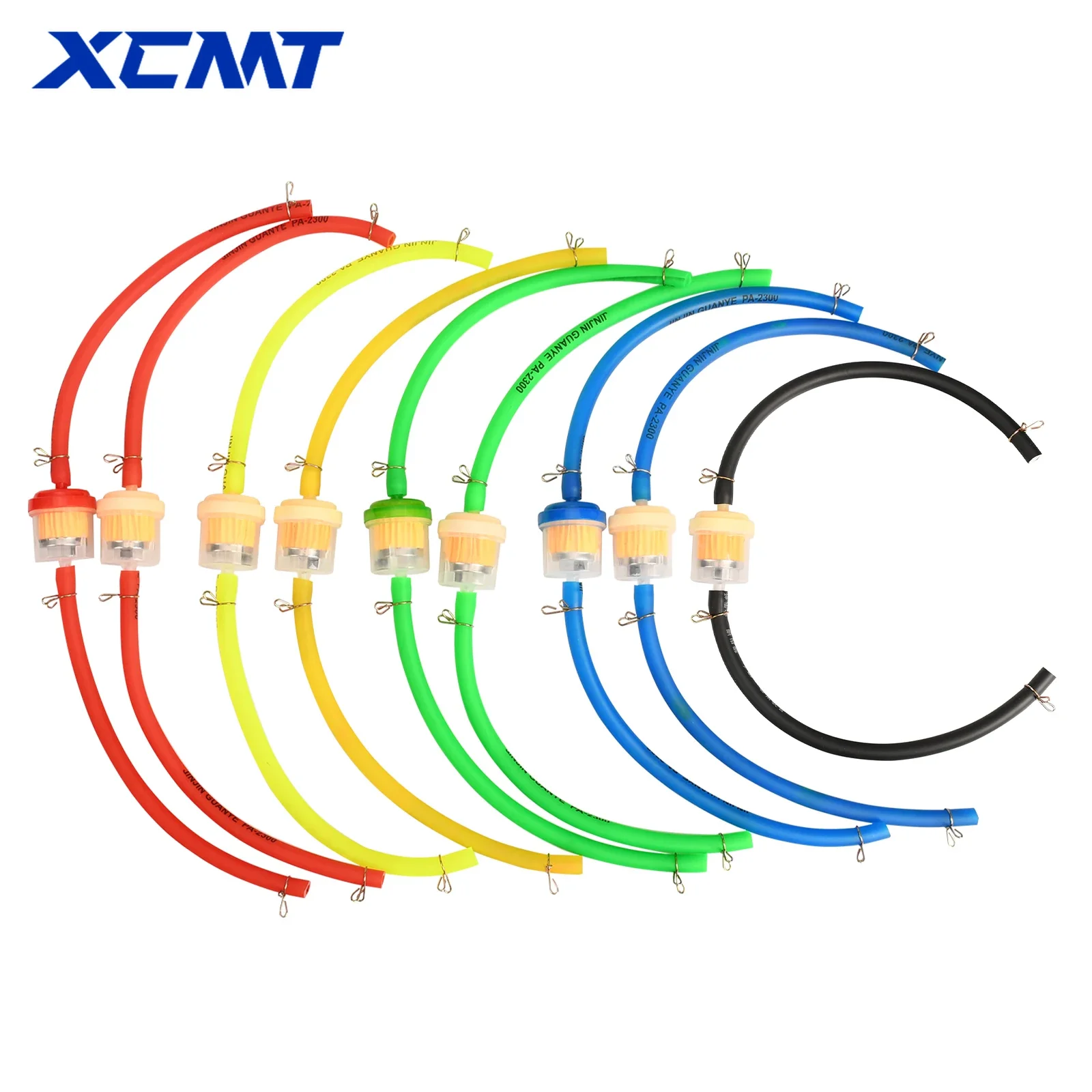 Filtros universales de combustible para motocicleta y tubo de combustible para 49cc 50cc 110cc 125cc 150cc Dirt Pit Bike ciclomotor Scooter ATV Go Kart