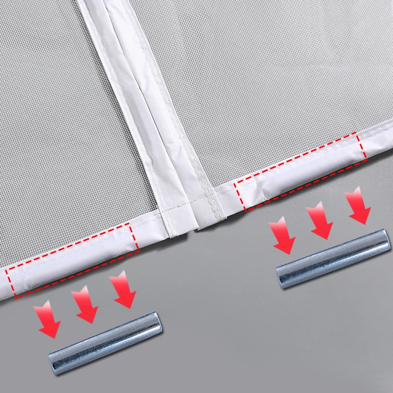 Magnetisches Moskitonetz mit Anpassbarer Maschengröße, Unsichtbar und Selbstklebend für Küche, Wohnzimmer, Innenräume, Türvorhang, Mosquitera – Detail 22