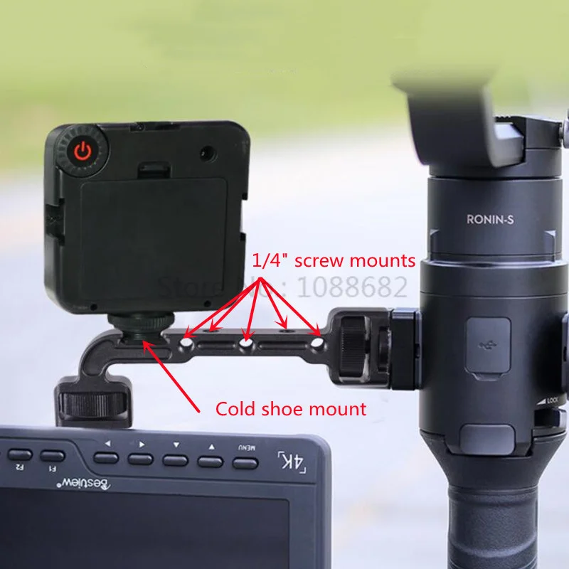 Suporte giratório de extensão para dji ronin s sc rsc2 estabilizador cardan monitor suporte led luz vídeo braço mágico estender sapato frio