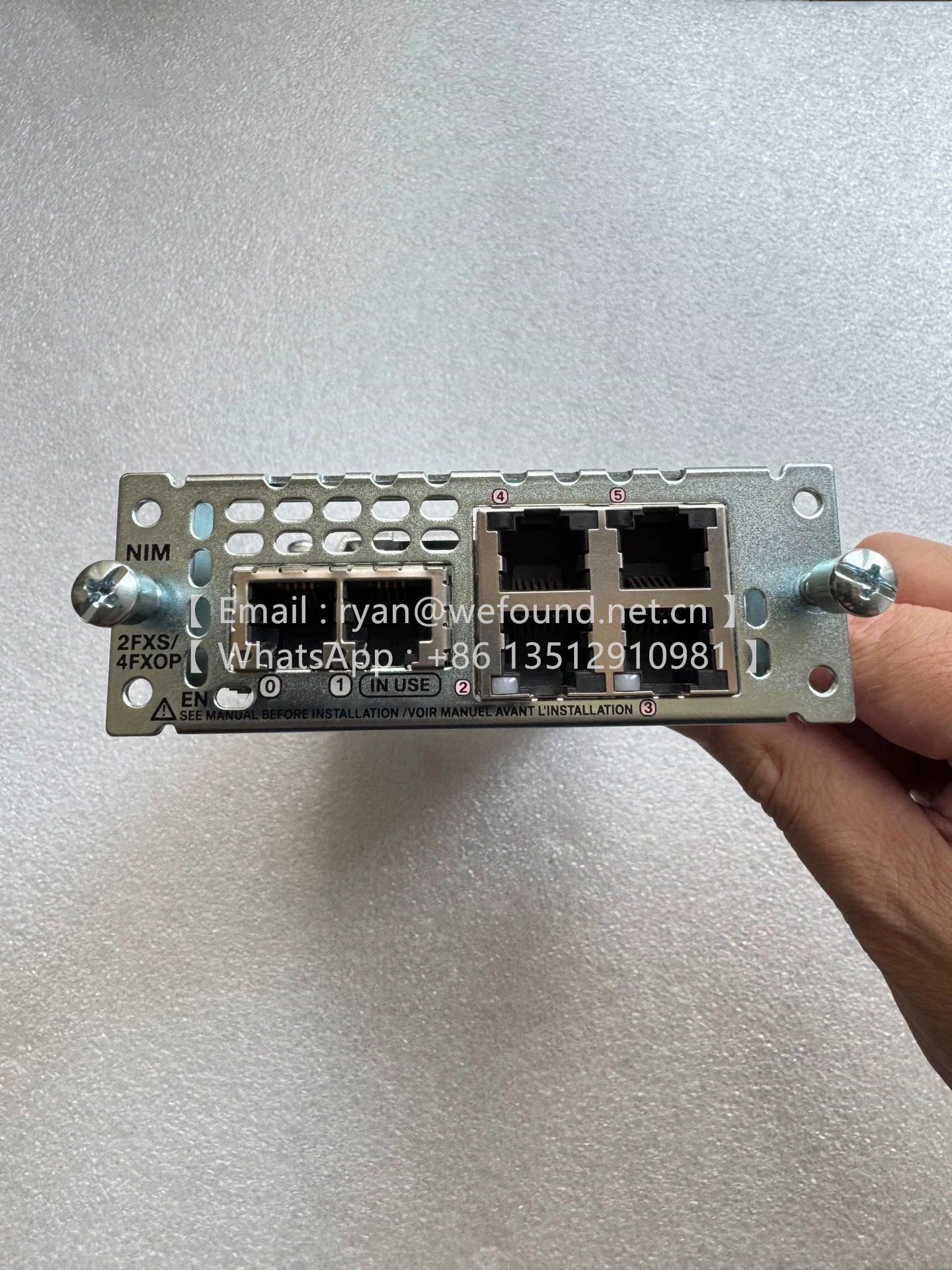 NIM-2FXS/4FXOP 2-port FXS/FXS-E/DID ووحدة واجهة شبكة FXO ذات 4 منافذ