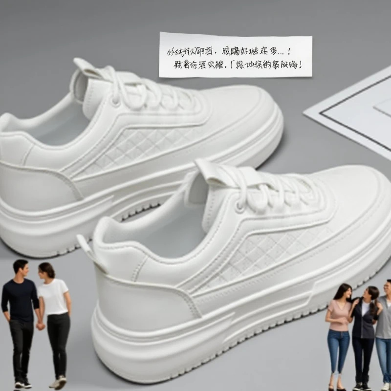 

Men's Casual Sneaker Light Walking Tennis Shoes for Men 2024 Fashion Outdoor Thick Non-slip Platform White Shoes Male