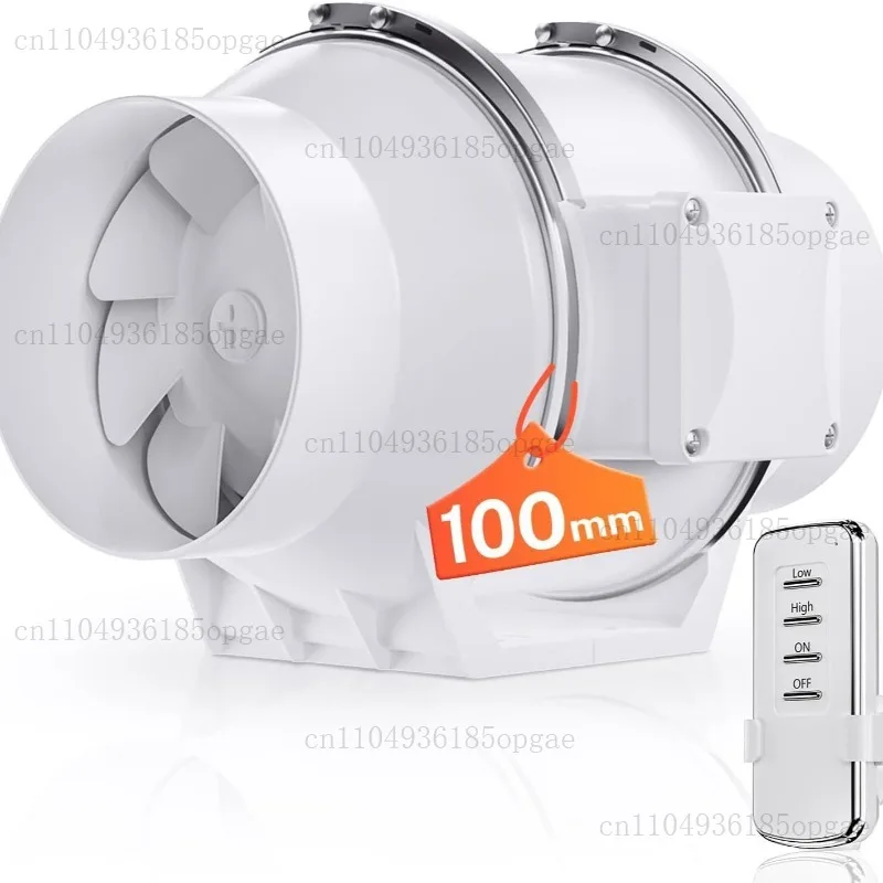 4/6 inch CE certification remote control speed regulation duct fan air conditioner carbon tank filter set household