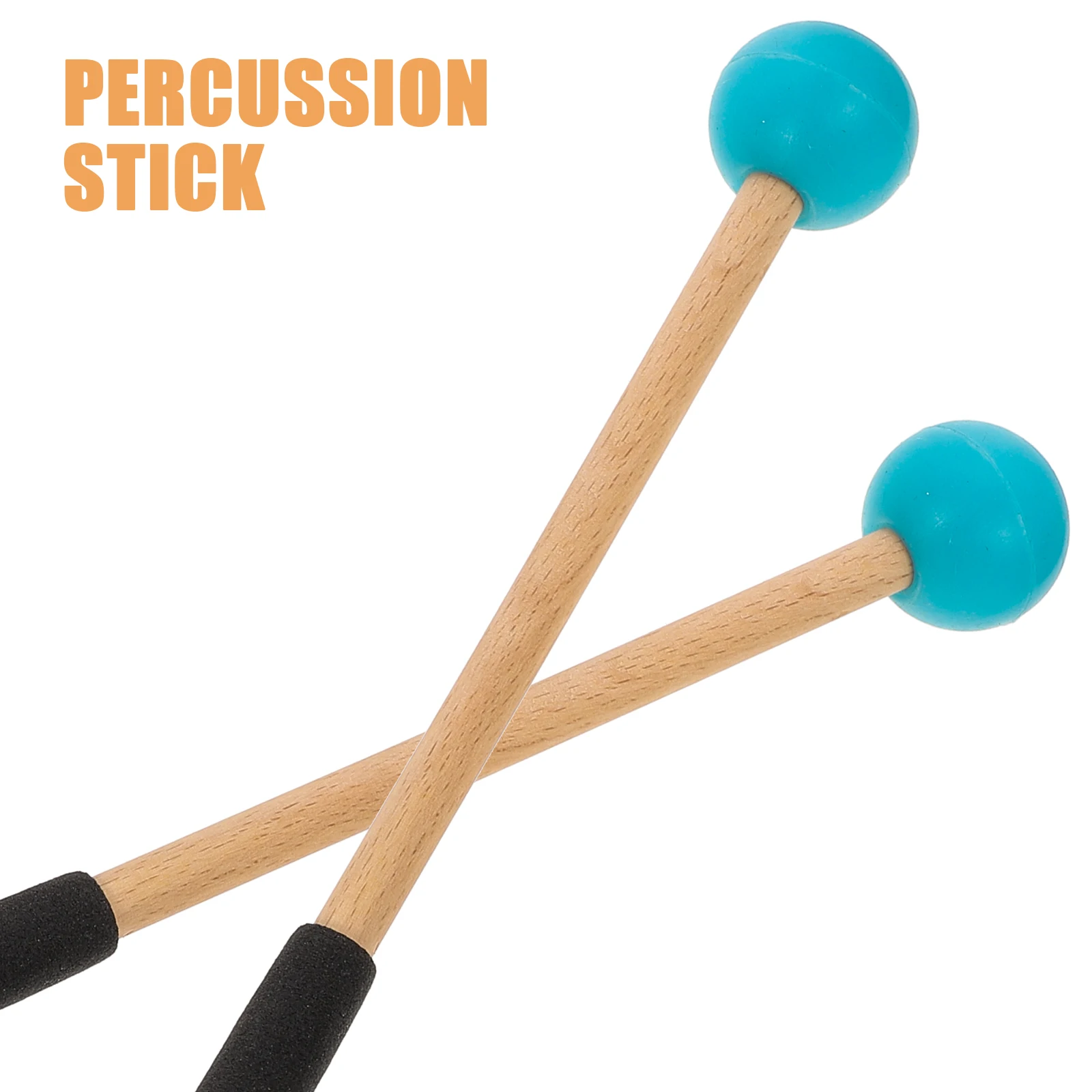 

2 Pairs Marimba Mallet Tongue Drum Mallets Drumsticks for Instruments Universal Percussion Xylophone Accessories Light