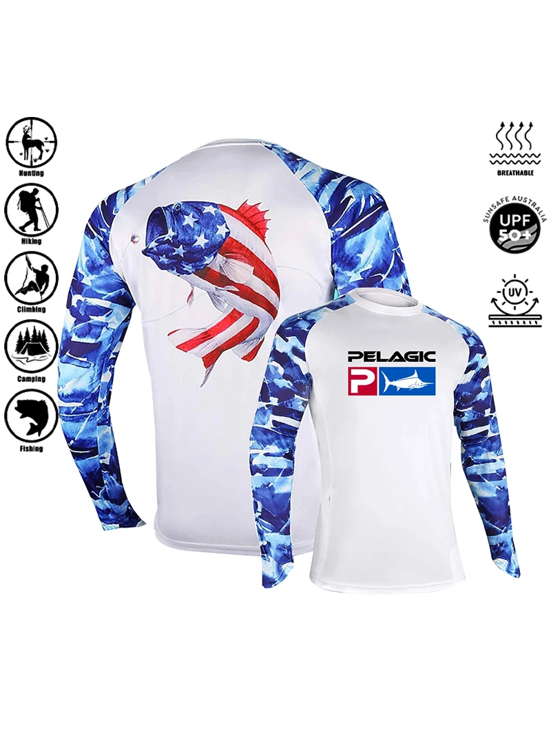 

PELAGIC Fishing Clothing Summer Sun Sunscreen Breathable Anti-mosquito Leisure Outdoor Cycling Camping Mountain Long Sleeves