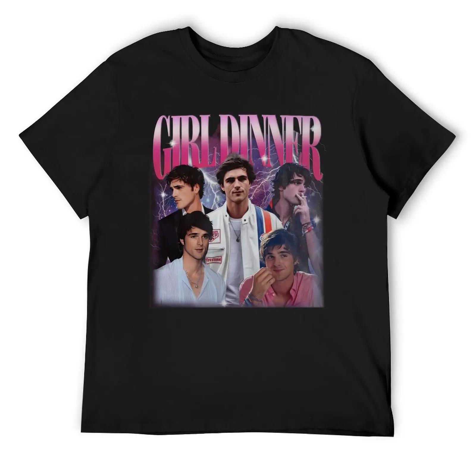 

Jacob Elordi Girl Dinner T-Shirt boys whites oversized graphic tee shirts graphic mens tall t shirts