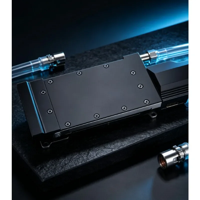 V100 32G FHHL Graphics Card Water Block, Pure Copper Anti-Corrosion Liquid Cooling Heatsink