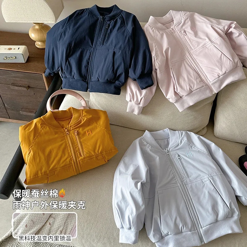 

Children Clothing Girls Cotton-padded Jacket 2025 Autumn Winter New Korean Style Stylish Design Sense Fashionable Warm Kids Coat