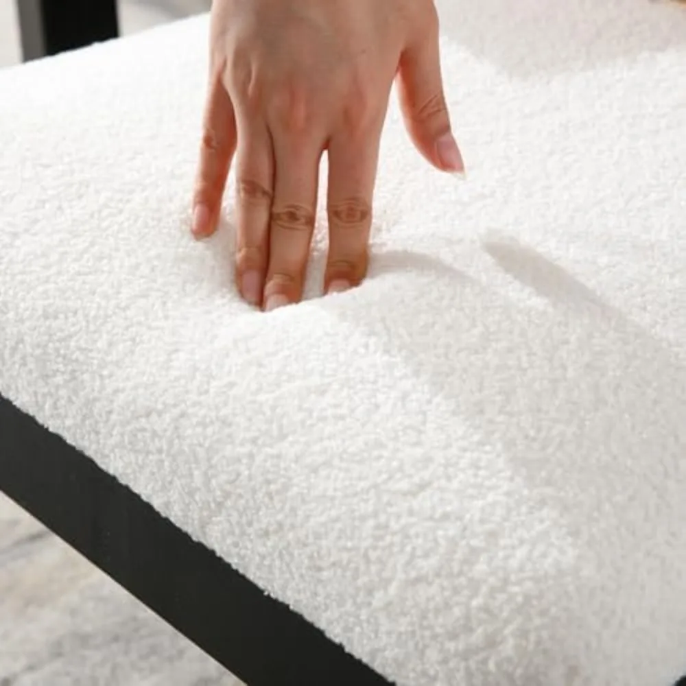 مجموعة من 4 كراسي لتناول الطعام في المزرعة من الروطان مع ظهر قصب وتنجيد شيربا لتناول الطعام الجانبي المريح