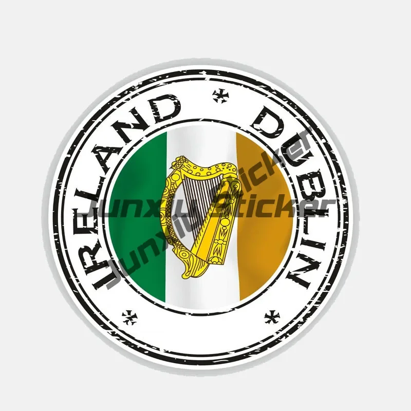 Lucky Shamrock Decal Irish Sticker Dublin Ireland Travel Stamp Car Sticker County Donegal Dublin Irish Decal for Cars SUV Laptop