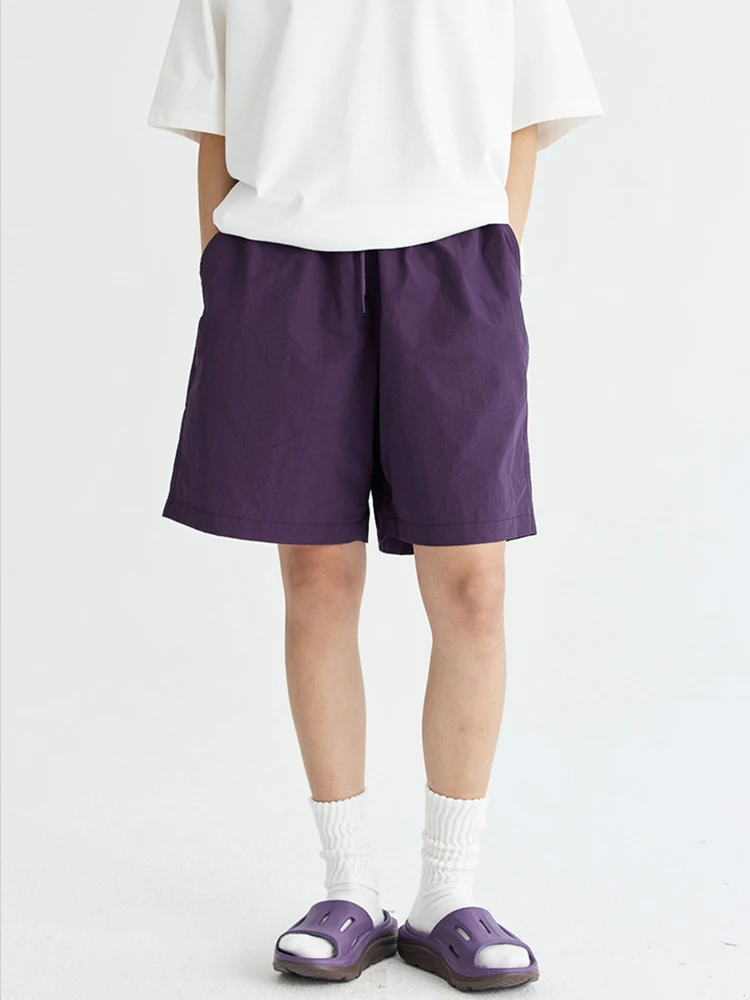 

Summer Outdoor Men's orts Casual Sport Five-Point Loose Qui-Dry Beach Pants Straight Leg Mid-Waist Youthful Vitali Sle