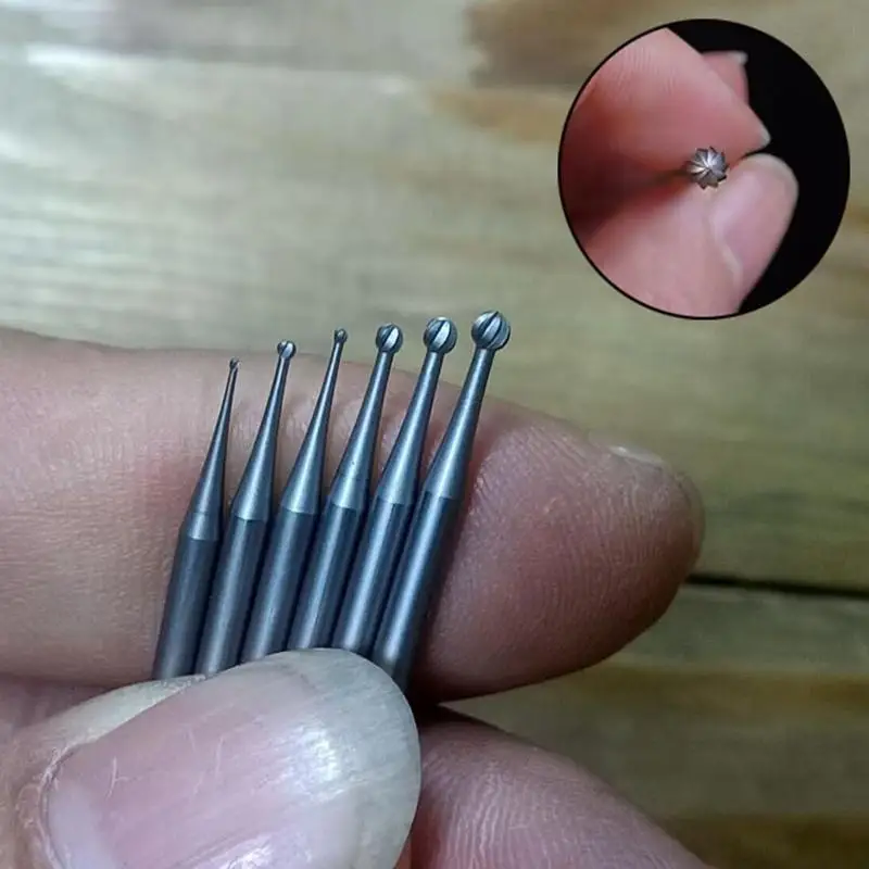 

12Pcs Round Ball Burr Set 2.35mm Shank Jewelry Engraving Bits for Precision Craft
