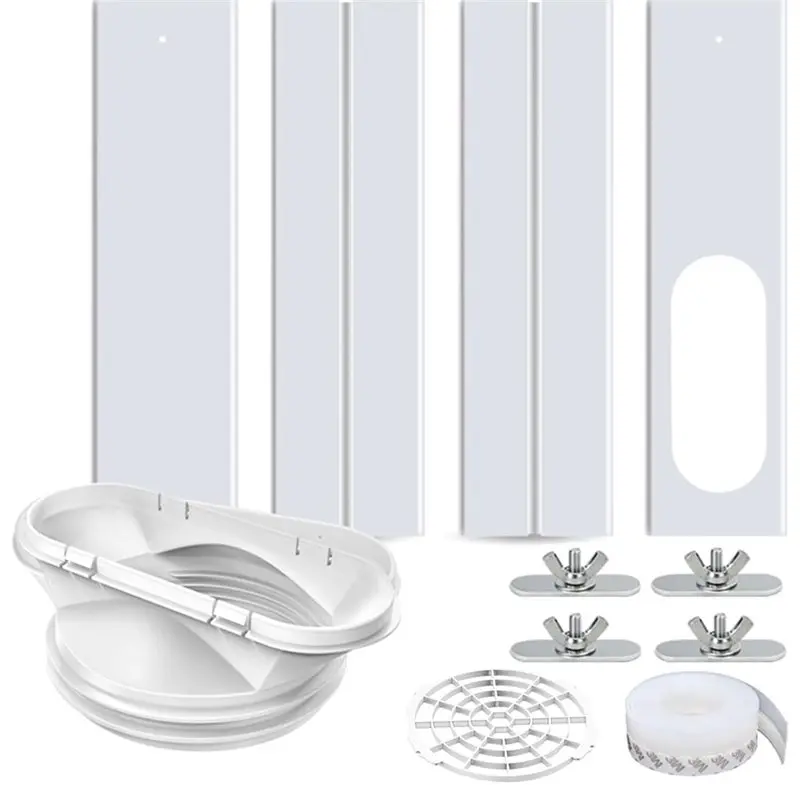(AT52) Portable Air Conditioner Window Kit,2-in-1 Universal Window Seal,Mobile A/C Window Vent Seal Kit