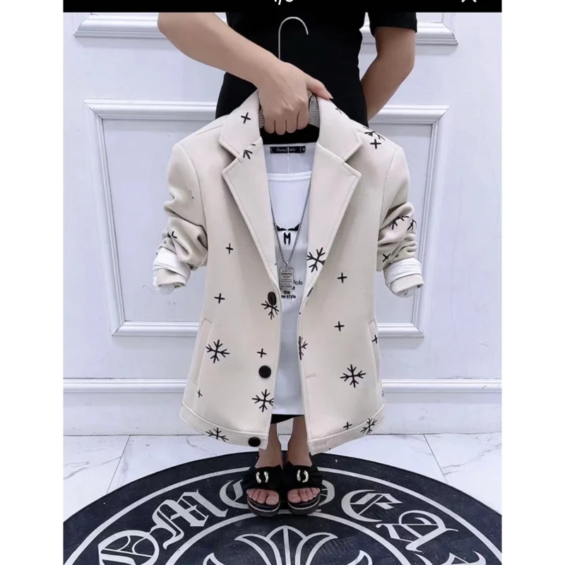 

Мужская утепленная шерстяная куртка в корейском стиле, приталенное пальто для молодежи, верхняя одежда с длинными рукавами из смесового хлопка для осени и зимы