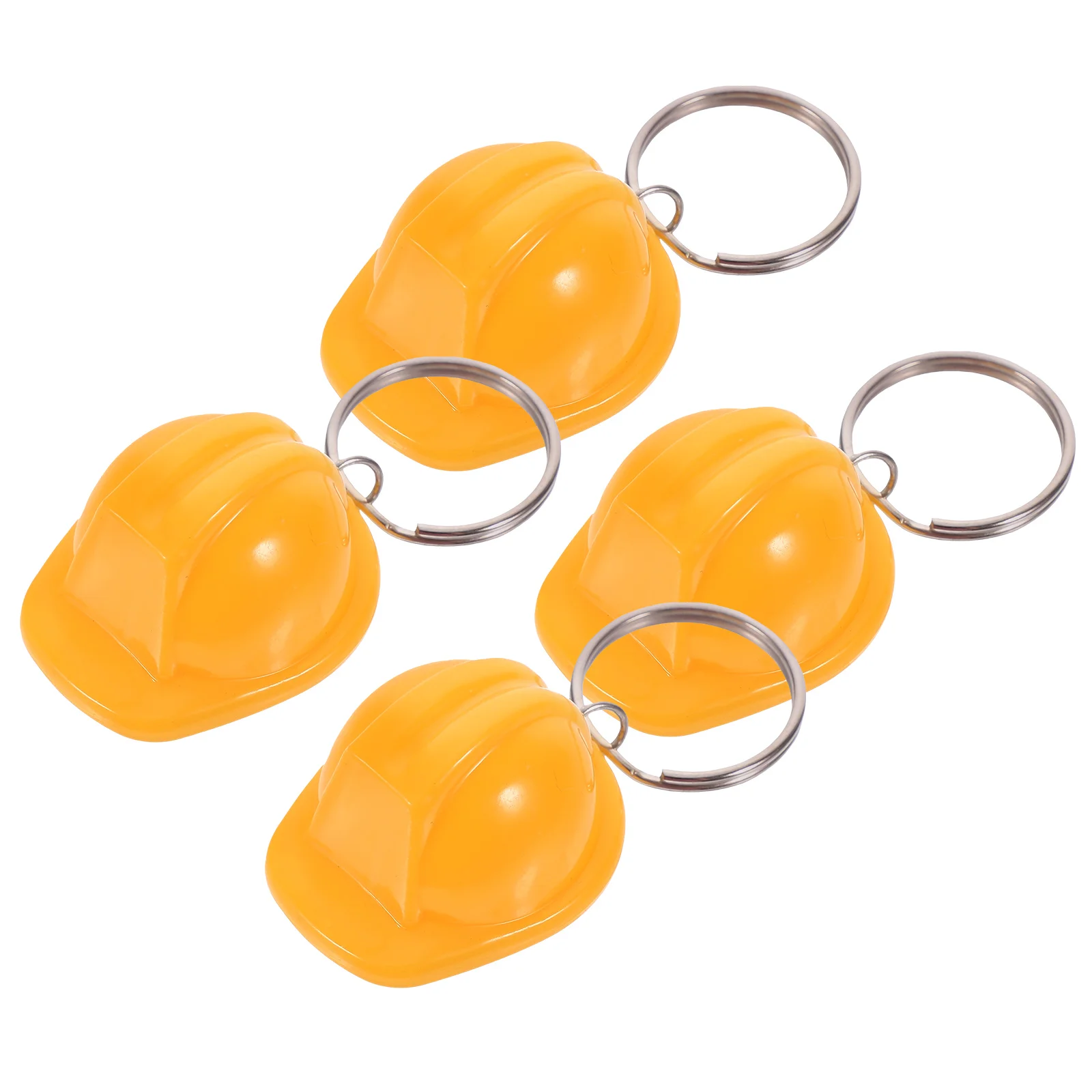 

4 Pcs Hard Hat Keychain Chains Bag Charms for Handbags Ring Badge Women's Keyrings & Keychains Plastic Cute Accessories Man