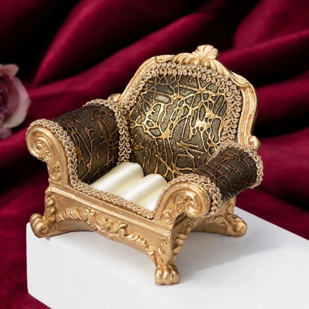 Luxury Sofa Model Ring Storage Box Multifunction Decorative Jewelry Organizer Box Creative Portable Organizer for Rings